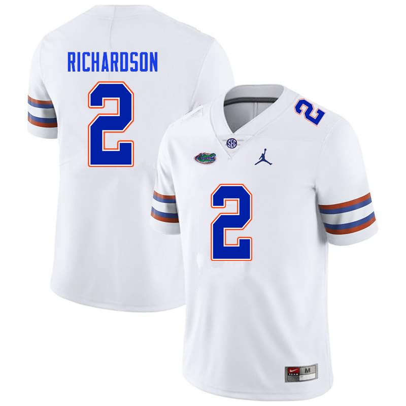 Men's NCAA Florida Gators Anthony Richardson #2 Stitched Authentic Nike White College Football Jersey DBY5565JL